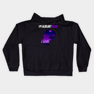 I'm Already Dead - Japanese Vaporwave Aesthetic Kids Hoodie